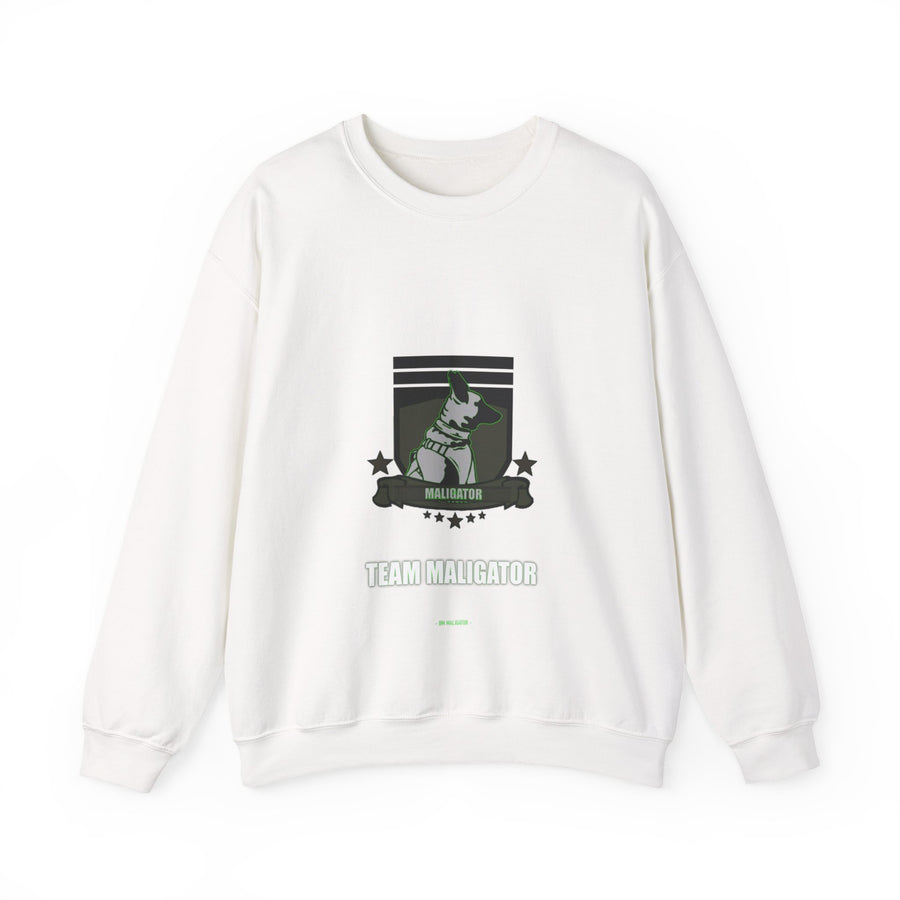 Team Maligator Belgian Malinois Sweatshirt | Maligator Dog Owner Present